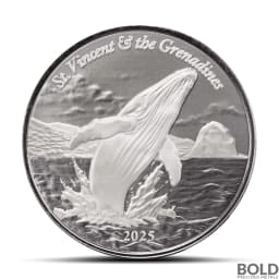 2025 1 oz St. Vincent Grenadines Humpback Whale Silver Coin (BU)