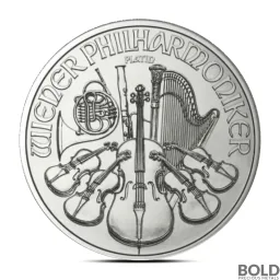 2025 1/25 oz Austria Philharmonic Platinum Coin (BU)