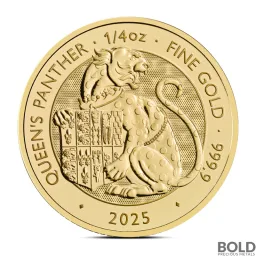 2025 1/4 oz British Gold Tudor Beasts Panther Coin (BU)