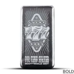2025 7.77 oz Lucky Sevens Series Silver Bar (Cast)