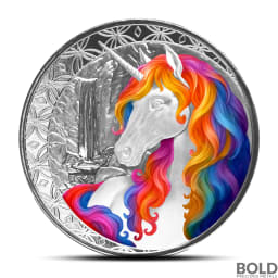 2025 Fiji Unicorn Blossom Silver Coin (Colored)