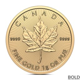 2026 25 Gram Canadian Gold Maple Leaf Coin (25x1 Gram)