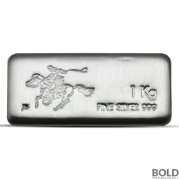 1 Kilo SilverTowne Pony Express Silver Bar (Cast)