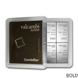 100 Gram Valcambi 10x10 Combibar Silver Bar