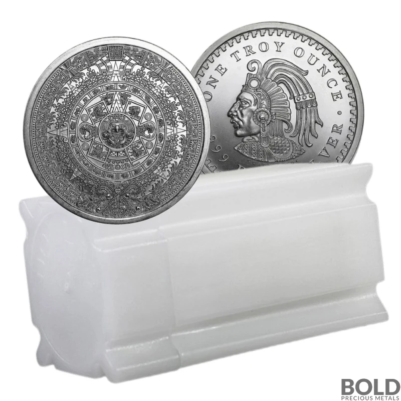 1 oz Aztec Calendar Silver Round 999 Fine (Tube of 20)