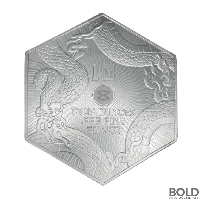 【専用】ドラゴンカラーシルバーバー 10 oz Dragon Hexagonal Silver Bar