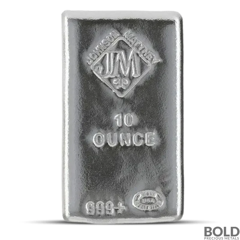 10 oz Johnson Matthey Silver Bar (Cast)