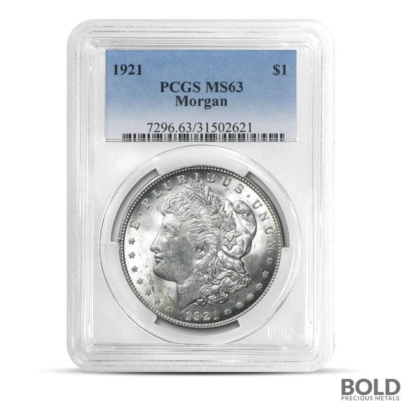 1921年  アメリカ  モルガンダラー 銀貨  $１  PCGS  MS63 楽天市場】PCGS MS63 モルガンダラー モルガン1ドル銀貨 1921年