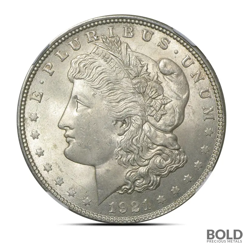 1921 Morgan Silver Dollar (MS64, NGC)