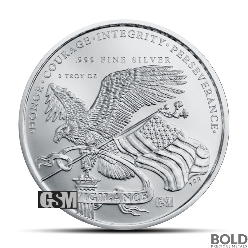 2 oz USA 250th Anniversary Silver Round (GSM)