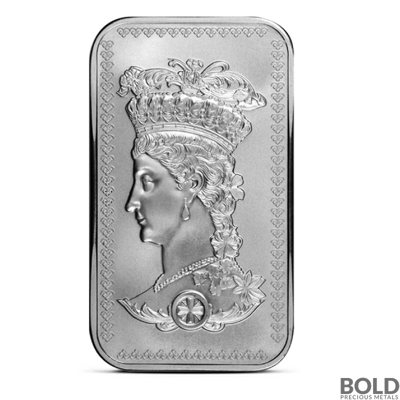 ●ONE BRILLIANT● VickyOB521Beige 5009360834 2024 1 oz Gothic Crown Silver Bar