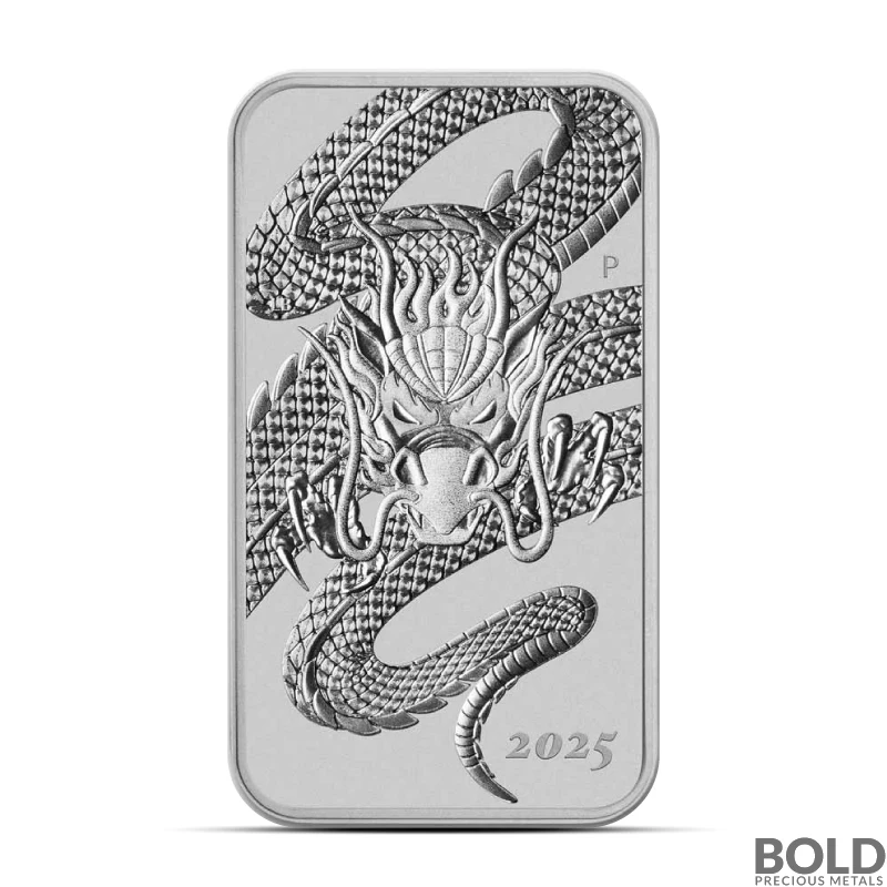 2025 1 oz Australia Rectangular Dragon Silver Coin (BU)