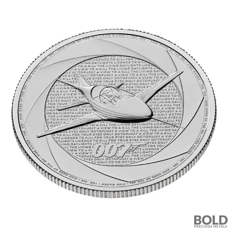 2025 1 oz British James Bond Of The 80's Silver Coin (BU)
