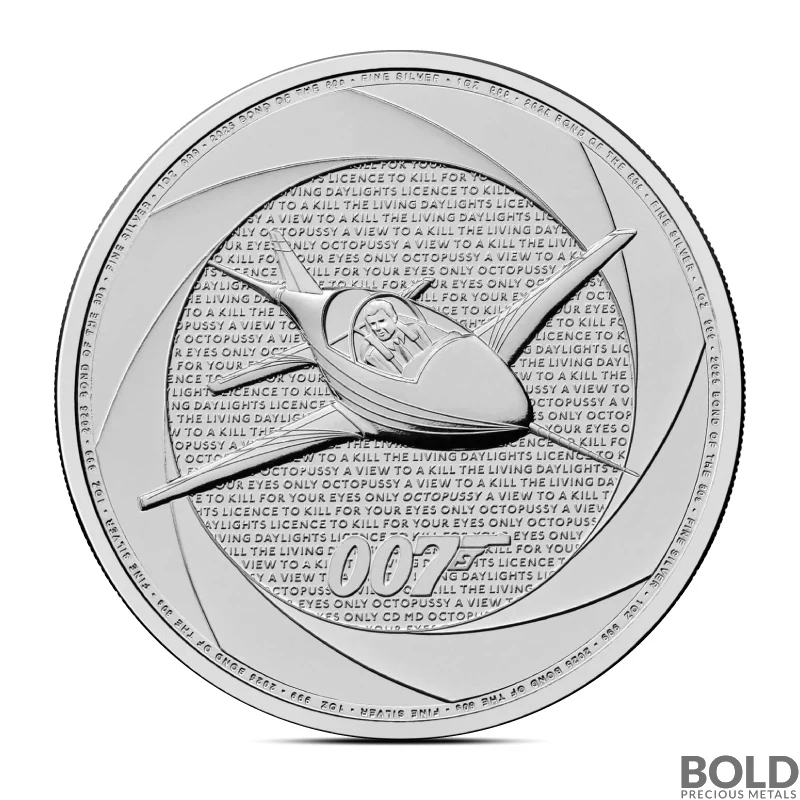2025 1 oz British James Bond Of The 80's Silver Coin (BU)