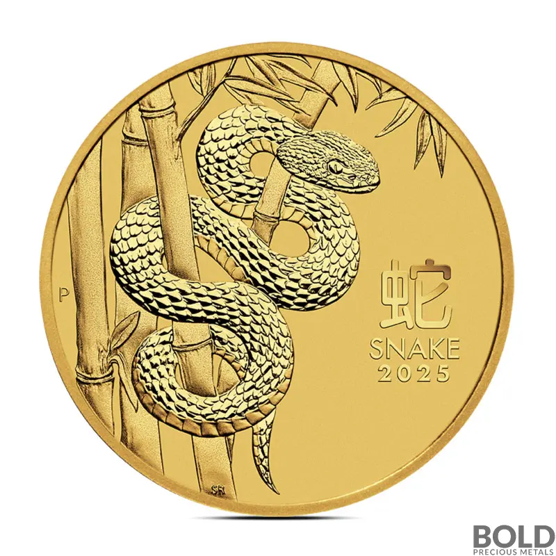 2025 1 oz Perth Lunar Year of the Snake Gold Coin (BU)