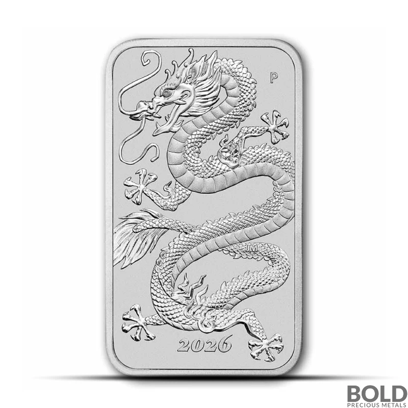 2026 1 oz Australia Rectangular Dragon Silver Coin (BU)