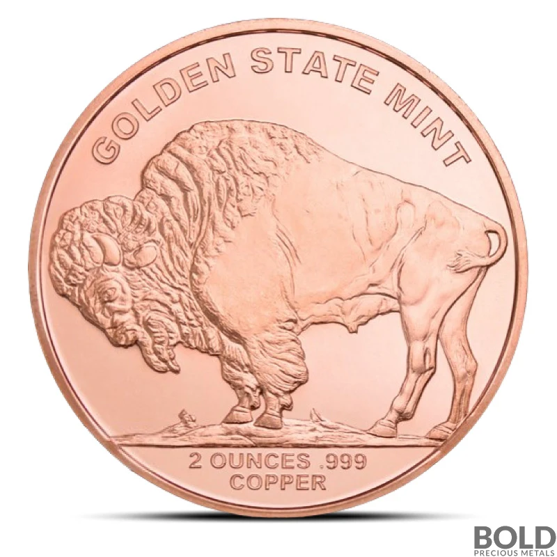 2 oz Buffalo Copper Round (Golden State Mint)