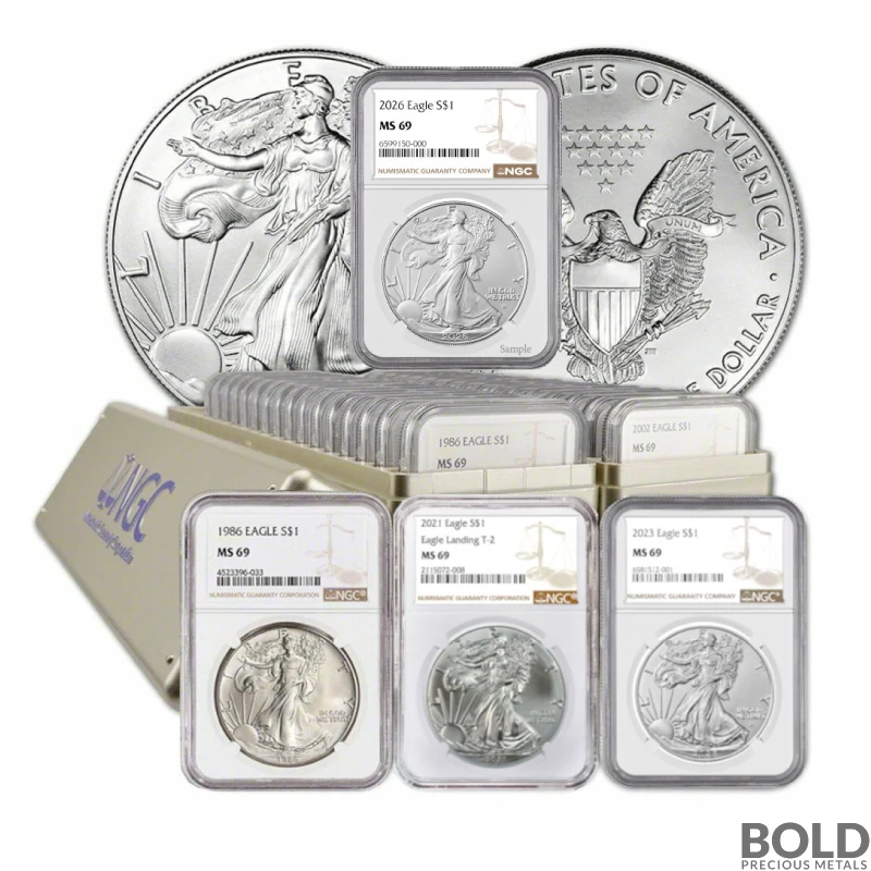 Silver 1986-2026 42pc ASE Set NGC MS69