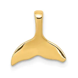 14K Gold Whale Tail Chain Slide 12.25mm