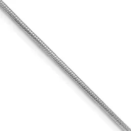 Sterling Silver Rhodium-finished 1.25mm Snake Chain