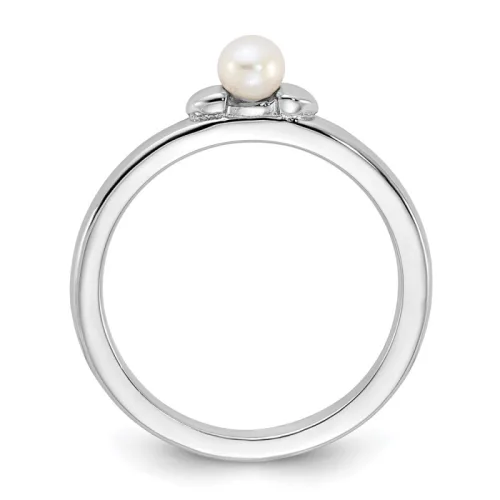 Sterling Silver Stackable Expressions FW Cultured Pearl Ring