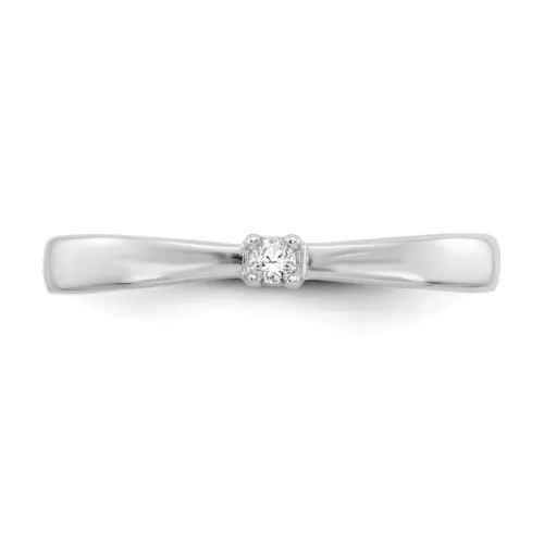 Sterling Silver Solitaire Diamond Ring 0.03 ct tw - White Ice
