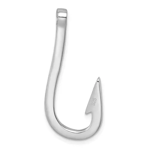 Sterling Silver Crystal Hook Pendant 28mm