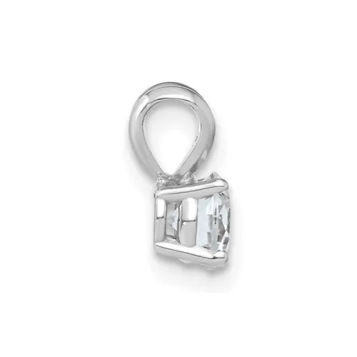14kw 1/2ct. 5.0mm Round D E F Pure Light Moissanite Solitaire Pendant