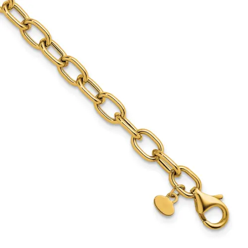 Herco 14K Polished 5.2mm Open Link Cable 7.5 inch Bracelet