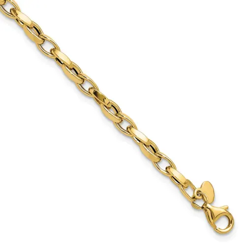14K Gold Fancy Link Bracelet 7.25 in