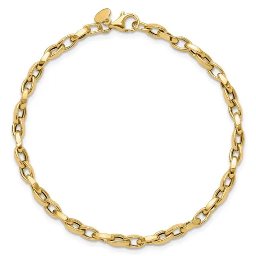 14K Gold Fancy Link Bracelet 7.25 in