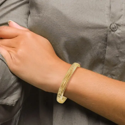 14K Gold Mesh Stretch Bracelet