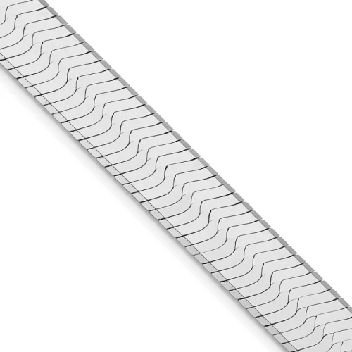 Sterling Silver Rhodium-finished 10.5mm Magic Herringbone Chain
