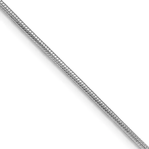 Sterling Silver Rhodium-finished 1.25mm Snake Chain