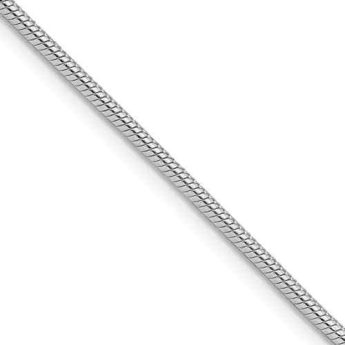 Sterling Silver Rhodium-finished 1.75mm Snake Chain