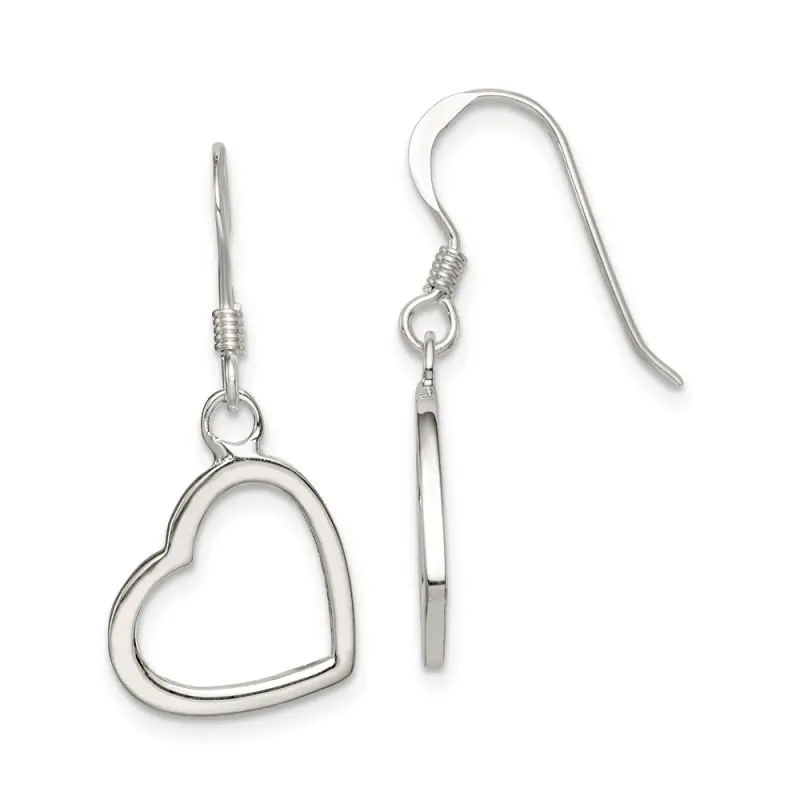 Sterling Silver Heart Necklace & Earrings Set With Gemstone – Choose Your Color! - View #8