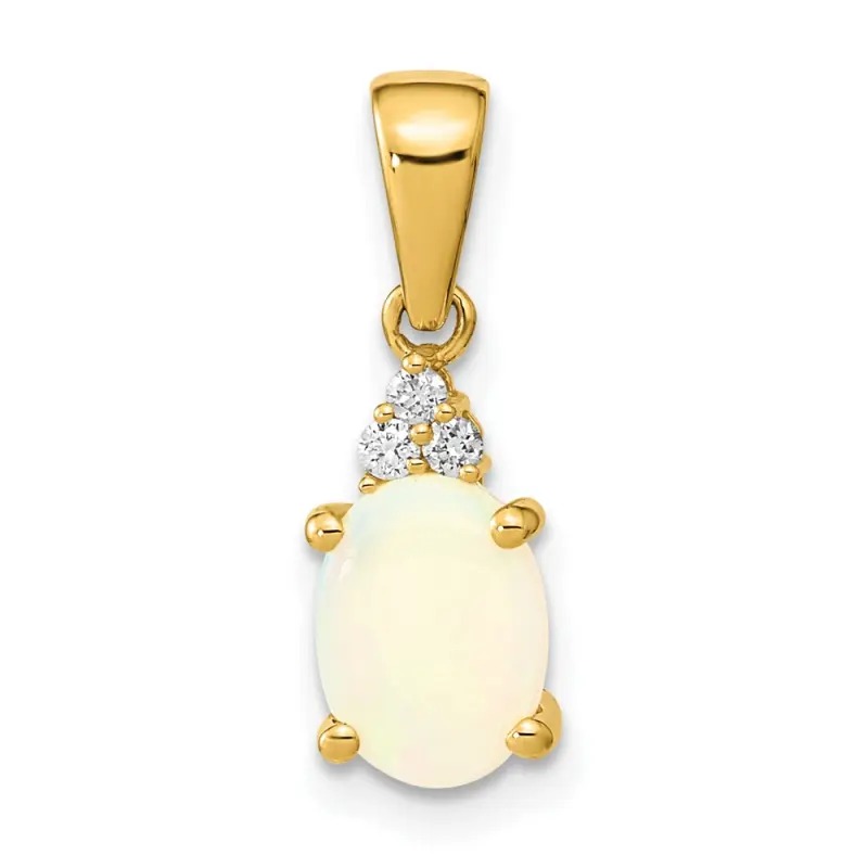 153 Opal Diamond Pendant main image 1