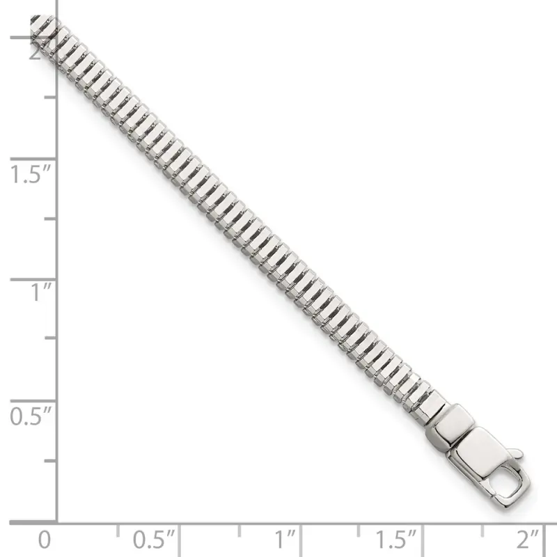 【SCENERITY】Square silver bracelet Solid 925 Sterling Silver 5mm Sutra Square Link Bracelet
