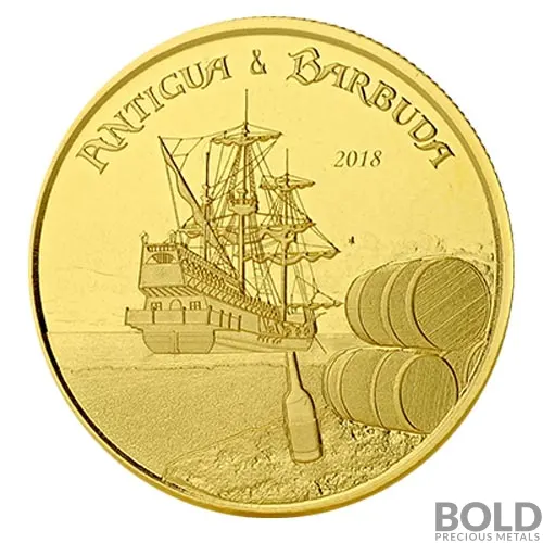 2018 1 oz EC8 Barbuda Rum Runner Gold Coin (BU) | BOLD Precious Metals
