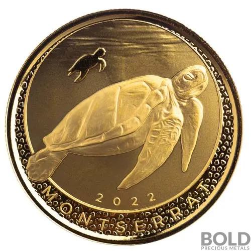 2022 1 oz Montserrat Sea Turtle Gold Coin (BU) | BOLD Precious Metals
