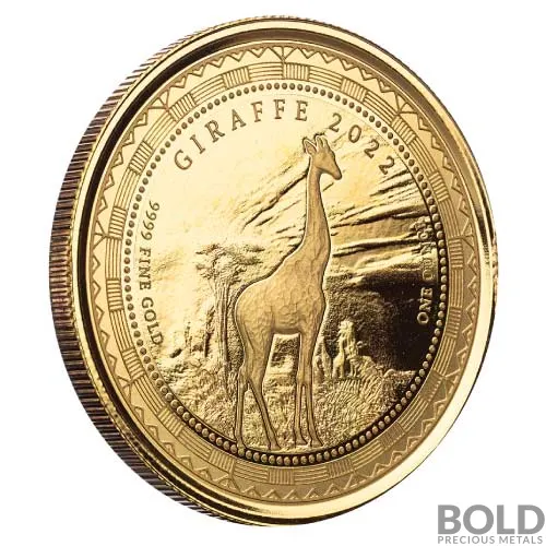 2022 1 oz Equatorial Guinea Giraffe Gold Coin | BOLD