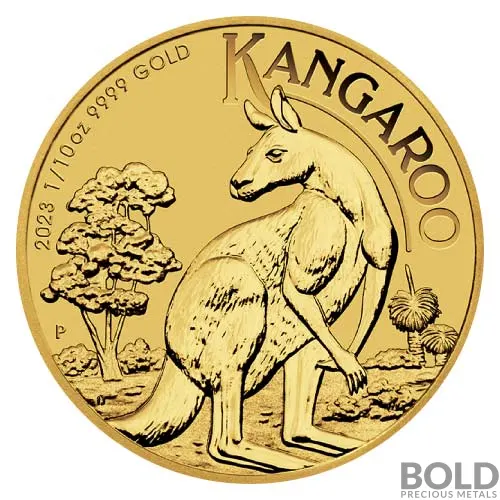 2023 Gold Perth Kangaroo 1/10 oz BU