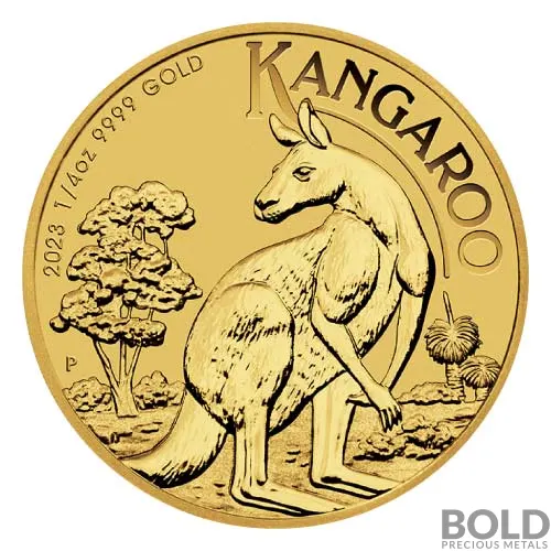 2023 Gold Perth Kangaroo 1/4 oz BU