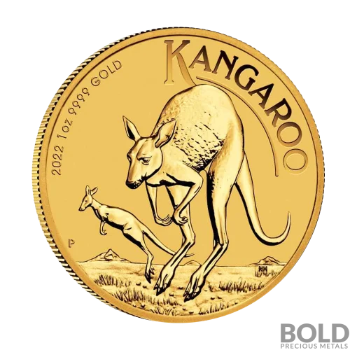 2022 Australian Perth Kangaroo 1 oz Gold BU