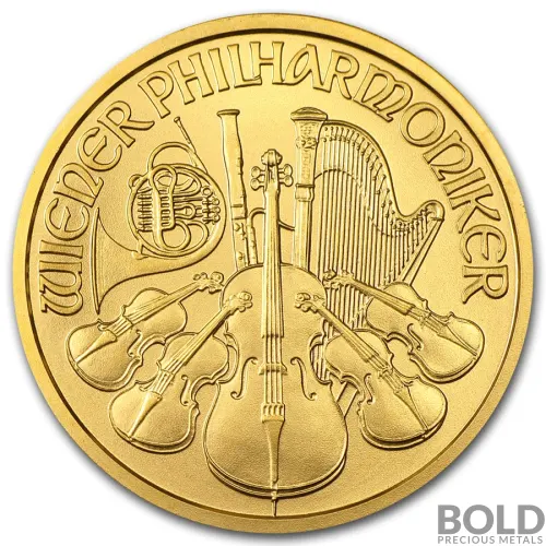 1/2 oz Austrian Gold Philharmonic Coin (Random Date)