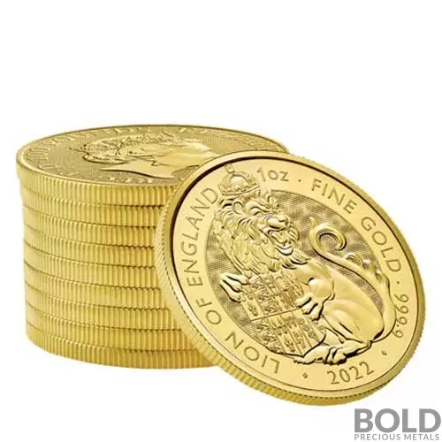 2022 ロイヤルチューダービースト ザ ライオンオブイングランド 1オンス 2022 Royal Tudor Beast Lion of England 1 oz Gold Coin
