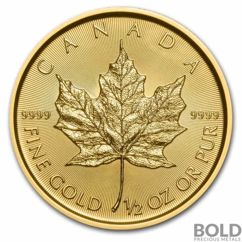 2022 Gold Canadian Maple Leaf - 1/2 oz