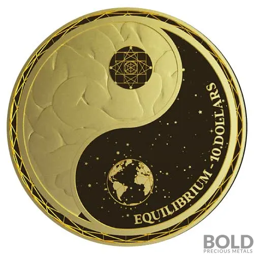 2022 Gold Tokelau Equilibrium: Yin Yang 1/10 oz Prooflike