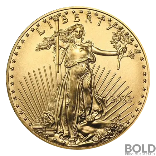 2022 1 oz American $50 Eagle Gold Coin (BU) | BOLD Precious Metals