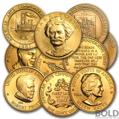 1 oz US Mint Commemorative Arts Gold Medal (Random)